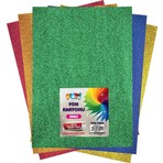 Puti Simli Fon Kartonu 25X35 Cm 10 Lu Karışık Renkli Set ile Yaratıcı Projeler İçin