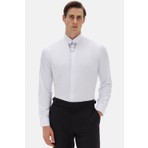 Twn Slim Fit Beyaz Çizgili Gömlek