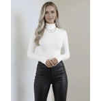 Hashtag Kadın Balıkçı Yaka Parmak Detaylı Body Viskon Kumaş