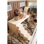 Kuzeylina Doğal Ahşap Hamster Platformu & Oyun Alanı 25x11x10 cm - Kemirgen Ara Kat Yuvası