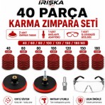 irişka Cırt Zımpara Seti + Matkap Aparatı + Gözlük 115 Mm(40 Parça)