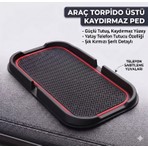 TUMKE Premium Kaydırmaz Torpido Pedi  Telefon Tutucu ve Organizer Set Araç Içi Torpido Üstü Telefon Tutucu