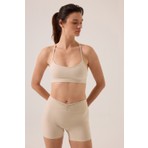 Los Ojos x Ece Bej Spor Sütyeni Super Crop Top