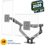 Ergoflex North Bayou NB A5C 17-32 Inch Çift Kol 2-9 kg Monitör Standı 2026 Versiyon