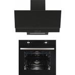 Alveus Lotus Siyah 2'li Ankastre Set MODF17-MFA604 A Enerji Sınıfı Emaye Ocak Yüzeyi
