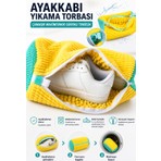 Duff Clean Sarı Büyük Boy Mikrofiber Ayakkabı Yıkama Çantası Fermuarlı