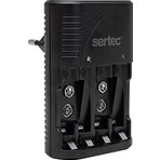 Sertec STC-C9V 4'lü Pil Şarj Aleti AA-AAA-9V Uyumlu 1,2 V Yüksek Performanslı Şarj Edilebilir