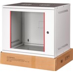 Lande - 9u 19" Cam Kapaklı Duvar Tipi Rack Kabinet – Genişlik: 544 mm | Derinlik: 400 mm – Açık Gri (Demonte)