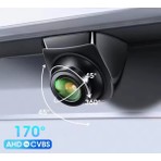 Exvol Pramit 1080P AHD Geri Görüş Park Kamerası 170 Derece Balık Gözü 360 Dönen Ahd-Cvbs Park Çizgi Ayarlı Park Kamerası