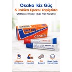 Osaka Ikiz Güç 5 Dakika Epoksi Yapıştırıcı Çift Bileşenli Güçlü Hızlı Yapıştırıcı 1 Adet