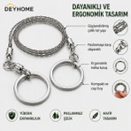 Deyhome Taşınabilir Tel Testere Kamp Survival Outdoor Cep Tipi Çelik El Mini Zincir  Testeresi