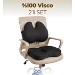 Pillowart Ortopedik Visco Minder Seti -  Visco Malzeme ile 39 x 39 x 10 cm Ölçülerde Konfor