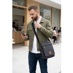 Hakan Çanta GK14 KANVAS POSTACI DİK ÇAPRAZ ÇANTA Siyah Ergonomik Tasarım ve Çok Amaçlı Kullanım