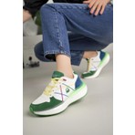 Benetton 10044 Beyaz Yeşil Memory Foam Kadın Sneakers