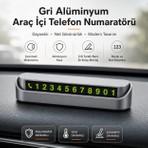 Gri Alüminyum Araç İçi Telefon Numaratörü