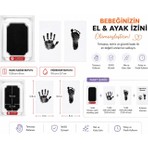 Caution Temassız Mürekkep Baskı Kiti, Bebek El Ayak İzi Seti, Yenidoğan Bebek Anı Kiti, Temiz ve Güvenli Baskı Pedi, 0-6 Ay