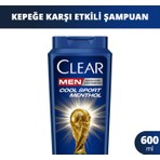 Clear Men Cool Sport Menthol 600 ml Kepeğe Karşı Etkili Besleyici Şampuan Normal Saçlar İçin