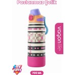 Vagonlife 700 ml Tek Kapak Çift Kullanım Pipetli Rahat Içim Kulplu Paslanmaz Çelik Termos FFVGN1112-700ML