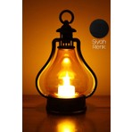 Love İnce LED Mum Vintage Retro Gaz Lambası Tipi Pilli Dumansız Alevli Dekoratif Yapay Mum Işıldak Lamba