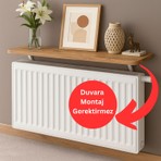 Kydonia Home 70X15 cm Montajsız Petek Üstü Dekoratif Raf Kalorifer Peteği Üstü Uçan Raf