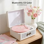 Fressi Retro Özel Taşınabilir Ultra Lüks Dahili Hoparlörlü Bluetoothlu CD Çalar