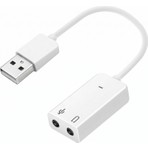 Steep Solid Harici USB Ses Kartı 7.1 Kanal Destekli - 3.5mm Mikrofon ve Kulaklık Girişli Jack Dönüştürücü, Pc ve Laptop Uyumlu