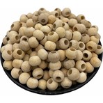 Hedef Bijuteri 10 mm Renkli Ham Ahşap Tahta Boncuk 100 gr 350 Adet Plastik Malzeme