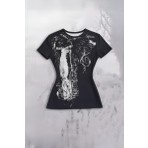Köstebek Siyah Vintage Angel Affliction Cyber Grunge Y2K Kısa Kollu Crop