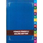 Karatay Yayınları 4E Türkçe Fihristli Defter 13 x 19 cm Mavi Renkli Kelime Defteri