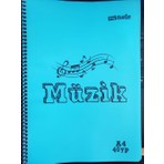 Umur My Note Spiralli Müzik Defteri 40 Yaprak A4 Boyutunda Dayanıklı Plastik Kapaklı