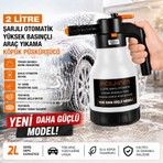 Polham Yeni Nesil 2L Şarjlı Otomatik Basınçlı Araç Yıkama Köpük Püskürtücü, Araç, Jant, Bahçe Yıkama Pompası