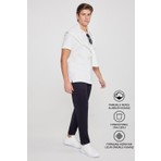 Altınyıldız Classics Erkek Siyah Pamuklu Esnek Beli Lastikli Diagonal Desenli Jogger Pantolon Standart Fit Normal Kesim