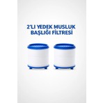 Kustar 2’li Yedek Musluk Başlığı Filtresi – Su Arıtıcı Kireç ve Tortu Önleyici, Evrensel Uyumlu