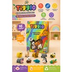 By Kidchen Tigglo 10’lu Sürpriz Mini Hayvan Figür Seti – Renkli Oyuncak | Hareketli, Koleksiyonluk Figürler