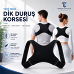 Trends's Choice Dik Duruş Korsesi Postür Düzeltici Ortopedik Omuz Sırt Destekleyici Unisex Korse