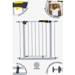 Wellgro Agila Çocuk Güvenlik Kapısı 75-80 cm Açık Gri Renk Çift Kilit Sistemi ile Güvenli