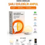 Neo Vista 2000MAH Şarj Edilebilir LED Ampul Type-C Hızlı Şarjlı, Uzaktan Kumandalı