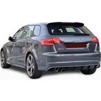 Tuning Vadisi Audi A3 Hb Spoiler 2006-2012 Vakum Ince Plastik Parlak Siyah