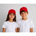 Sibel Günay Butik Kırmızı Günlük Unisex Ayarlanabilir Çocuk Şapkası 6-16 Yaş