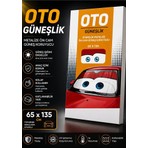 Meyzone Premium Oto Araç Kırmızı Şimşek Göz Oto Güneşlik Güneş Koruyucu Metalize Oto Güneşliği 65X135