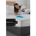 Micro-fitted %100 Sıvı Su Geçirmez Tek-çift Kişilik Full Kenar Çarşaf Yatak Alezi Koruyucu Çocuk 90x190 cm
