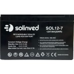 Solinved 12V 7AH Kuru Tip Akü Uzun Süreli Güç Kaynağı ve Alarm Sistemleri İçin Uygun