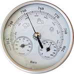 Natura Zone 130MM Barometre Termometre Hygrometre Seti Beyaz Renkli Denizcilik İçin Şık Tasarım