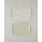 English Home Melamin Kaydırmaz Tepsi 2’li Yeşil Renkli 42x31 cm + 25x38 cm Özellikli