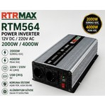 NIXCON Rtrmax RTM564 12V 2000W / 4000W Power Inverter Çevirici USB Çıkışlı