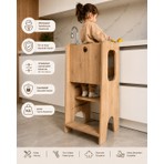 Alisyum Güvenlik Panelli Öğrenme Kulesi Bebek ve Çocuk Montessori Öğrenme Kulesi