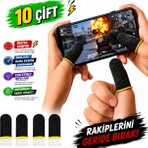 Anktek Oyuncu Parmak Ucu Eldiveni Fiber Kaymaz Oyun Parmaklık Eldiveni Mobil Oyun Pubg-10 Çift