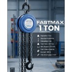 Fastmax 3mt. Yuvarlak Tip Caraskal 1 Ton Kapasite ile Ekonomik ve Pratik Kullanım Sağlar