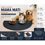Black Gold Kedi Köpek Beslenme Paspası Kedi Köpek Mama Altlığı 60X35 cm Büyük Boy