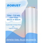 Robust 50 cm x 1,5 Metre | Tph Pvc Şeffaf Boya Koruma Filmi | 190 Mikron | (Özel Kesim Seçeneği)